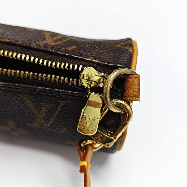 Authenticated pre-owned  PAPILLON Mini Monogram Coated Canvas Brown - Top Handle Bag at Looply