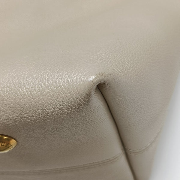 LOW KEY HOBO MM Monogram Calfskin Beige