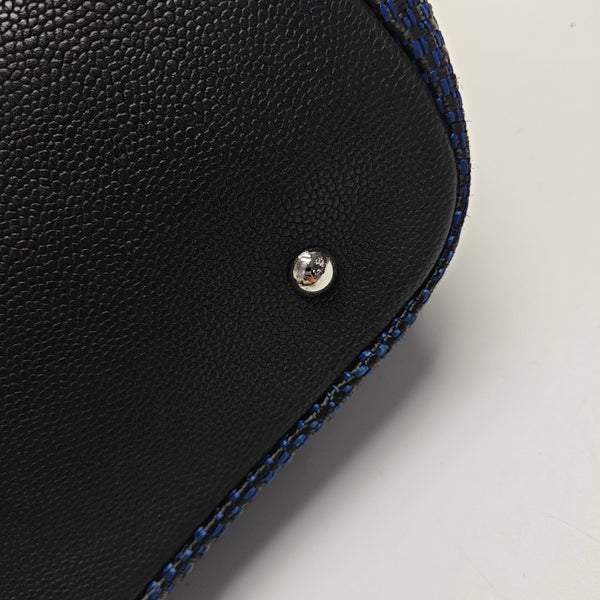Straw Shoulder Bag Blue