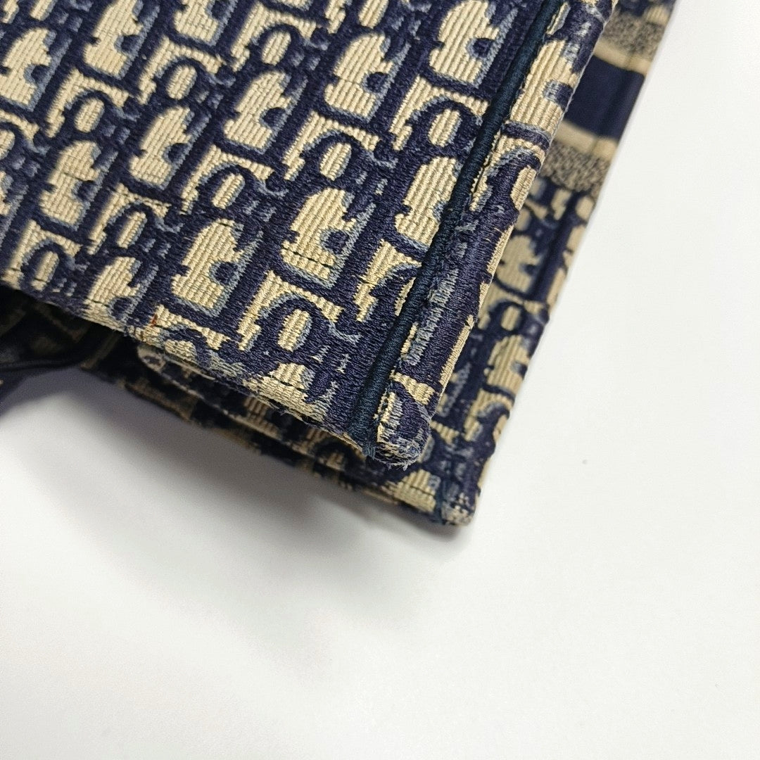 Book Tote Large Oblique Canvas Blue