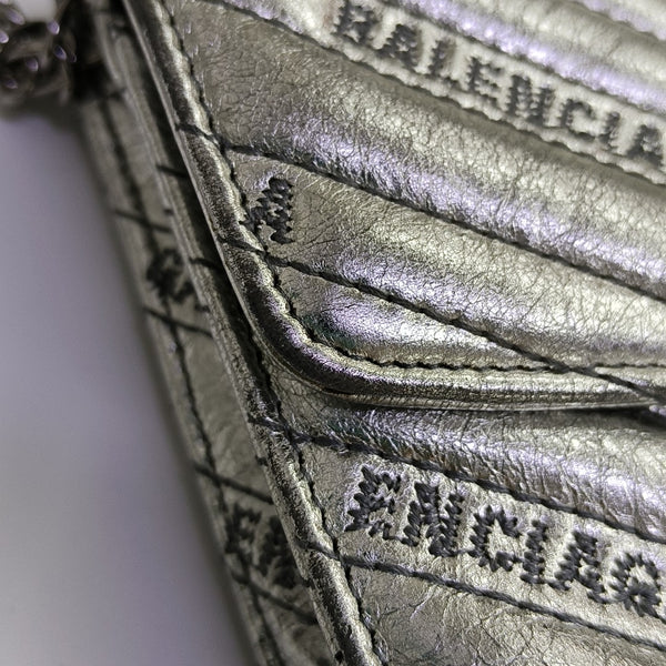 BB Quilted Calfskin Silver