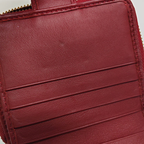 Monogram Calfskin Wallet Red