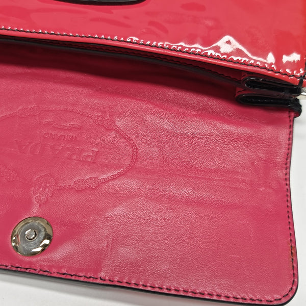 Patent Leather Shoulder Bag Orange