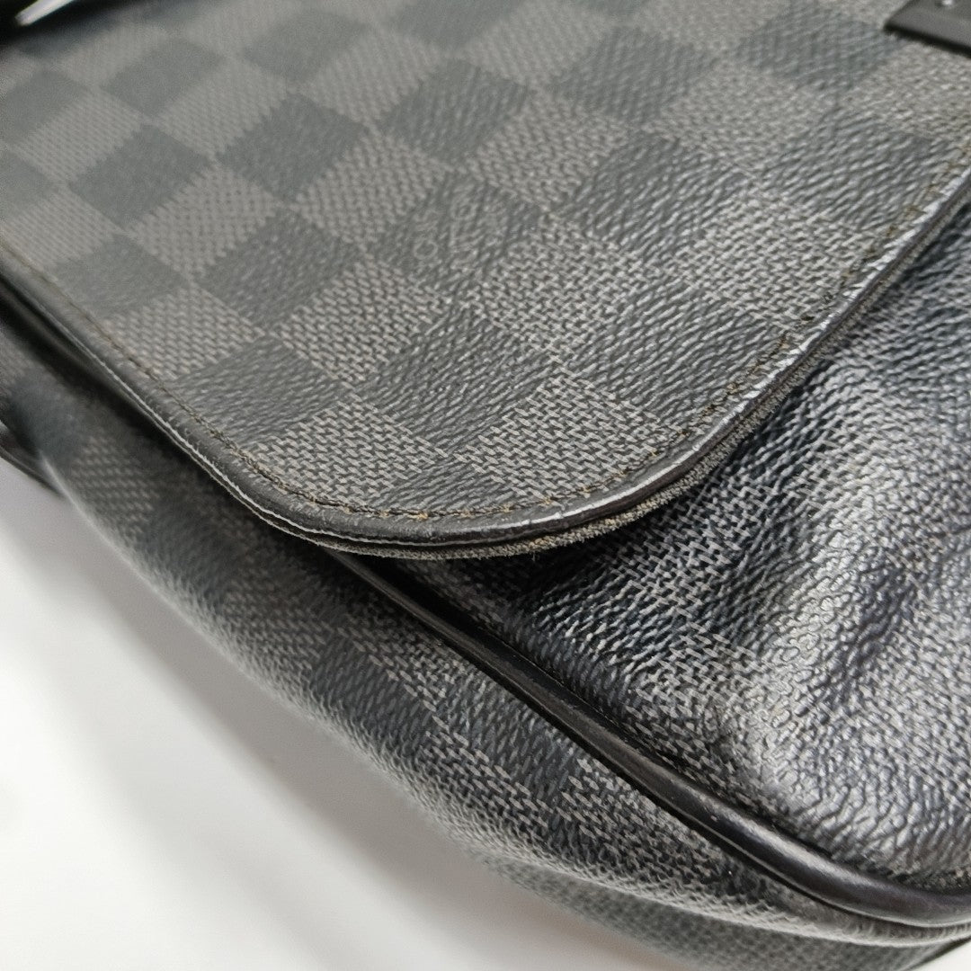 DISTRICT PM Damier Graphite Coated Canvas Gray
