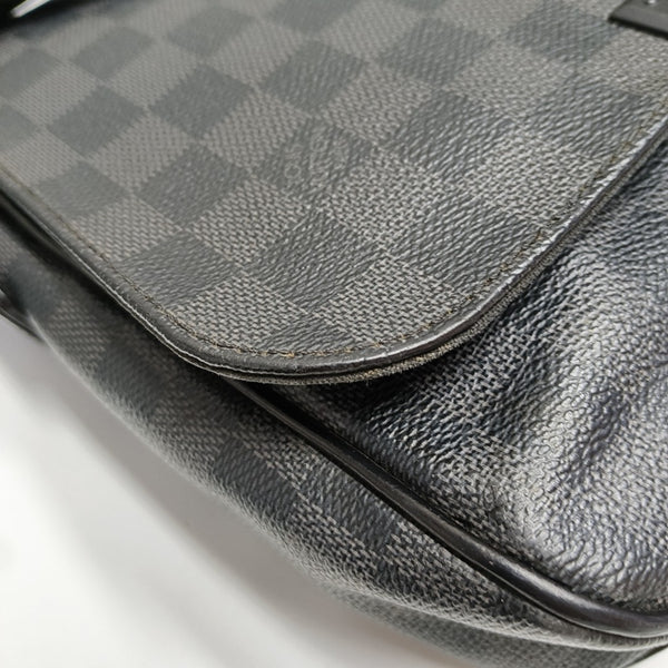 DISTRICT PM Damier Graphite Coated Canvas Gray