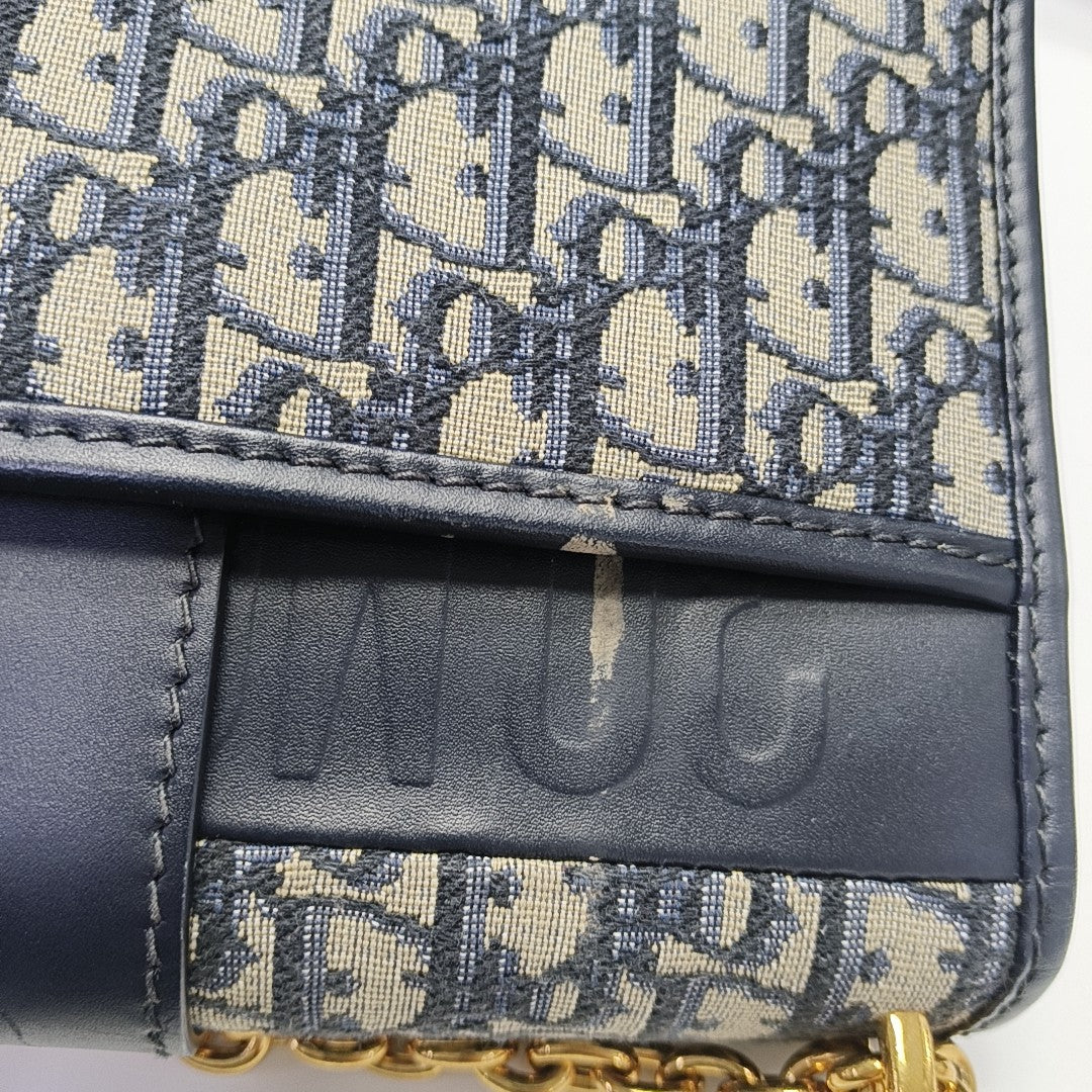 30 Montaigne Oblique Canvas Blue