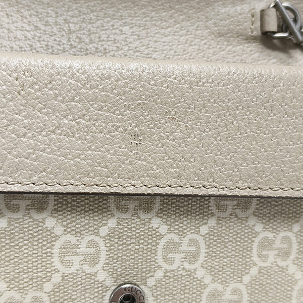 Dionysus Super Mini Monogram Coated Canvas Beige