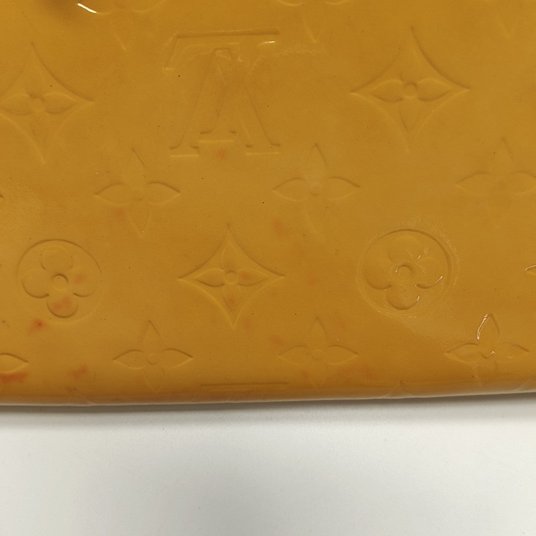 ZIPPY Monogram Patent Leather Yellow Wallet