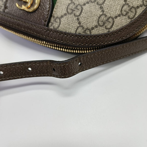 Ophidia Small Monogram Coated Canvas Beige