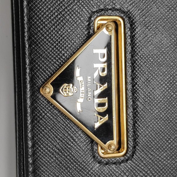 Saffiano Calfskin Shoulder Bag Black