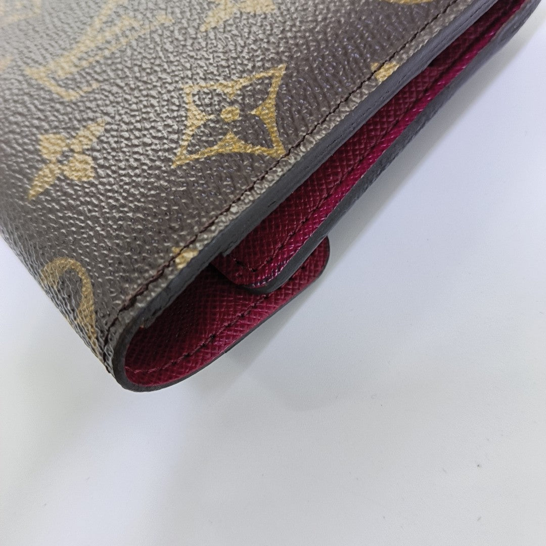 JOSÉPHINE Monogram Coated Canvas Brown Wallet