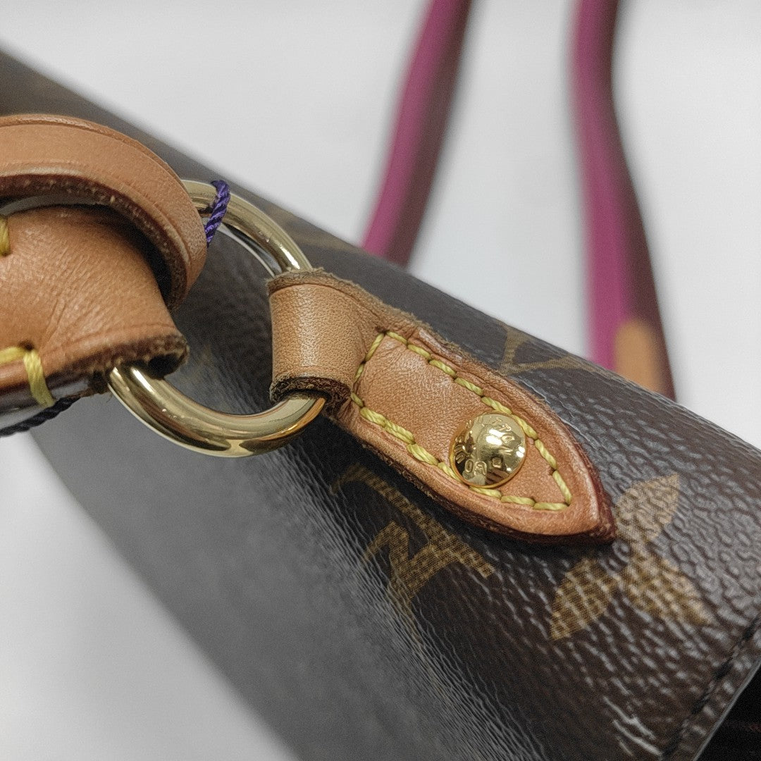 CLUNY PM Monogram Coated Canvas Brown