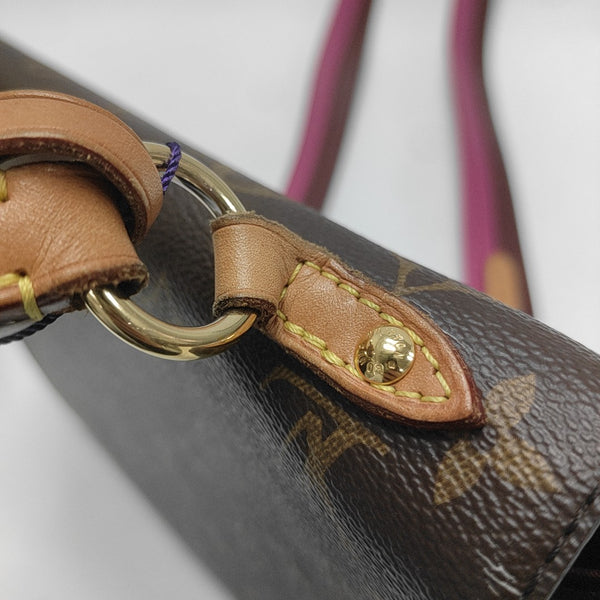 CLUNY PM Monogram Coated Canvas Brown