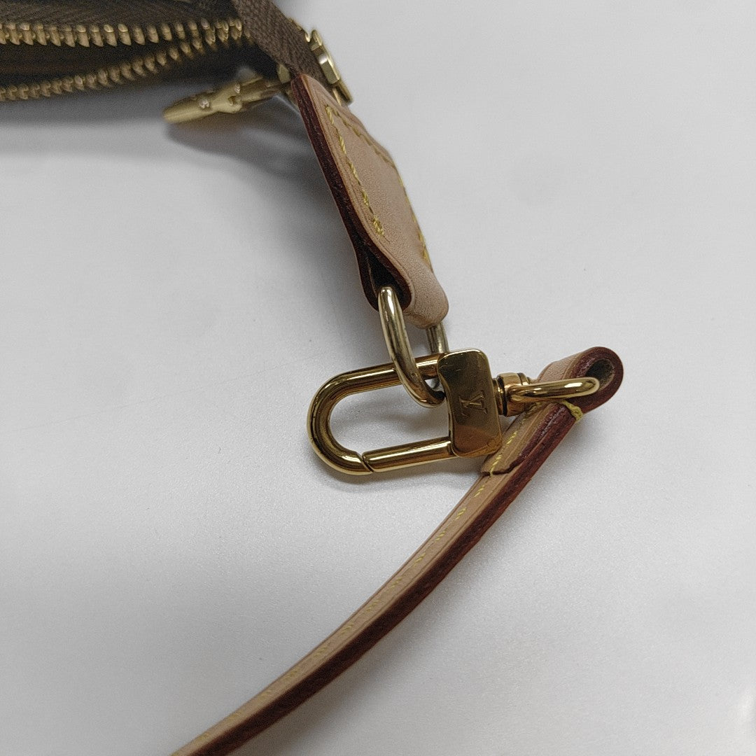 ACCESSOIRES GM Monogram Coated Canvas Brown