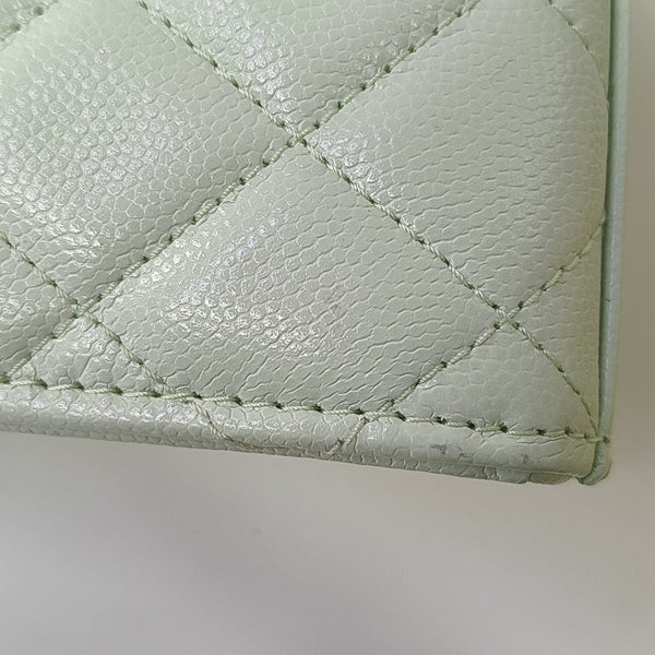 Quilted Grained Calfskin Green