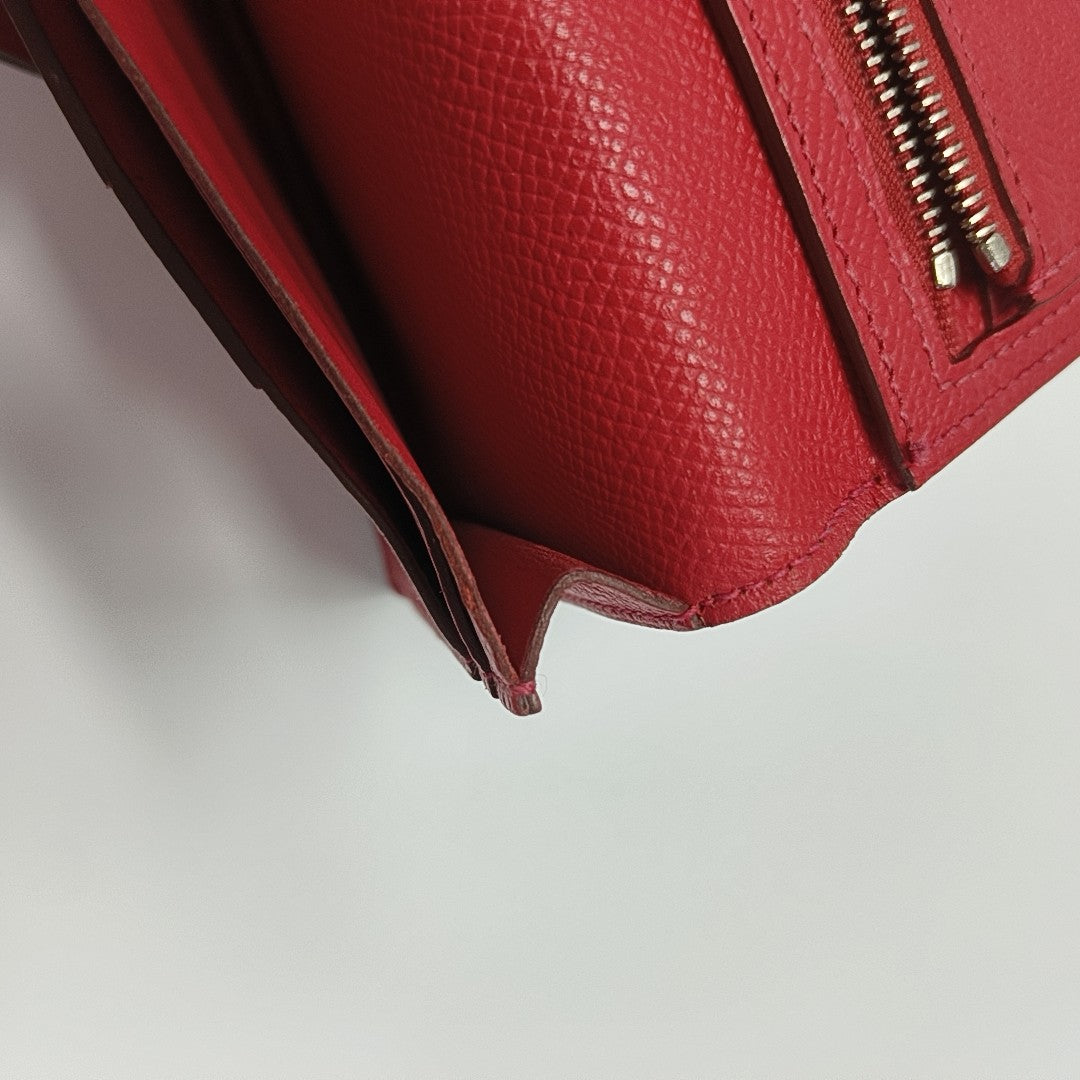 Bearn Medium Epsom Red Wallet