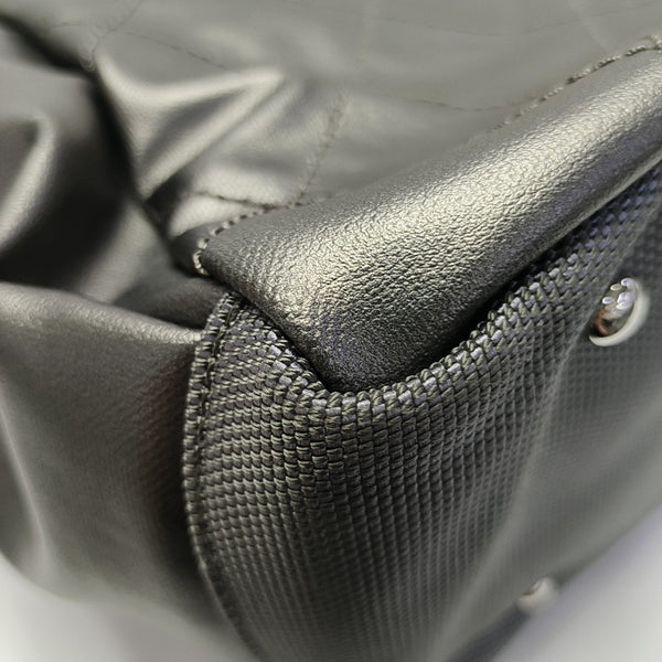 PARIS BIARRITZ Large Quilted Coated Canvas Gray