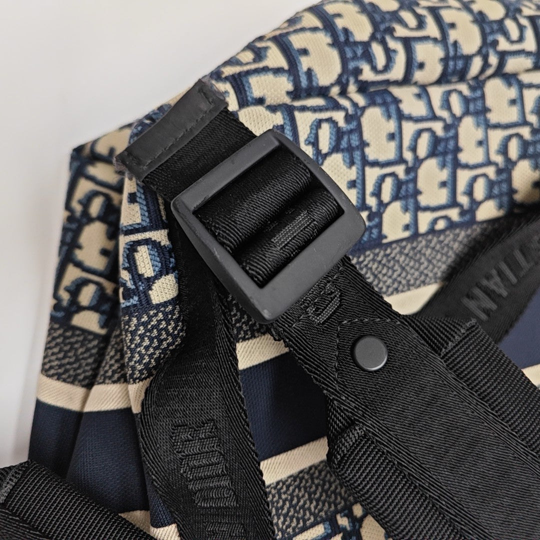Diortravel Oblique Canvas Blue