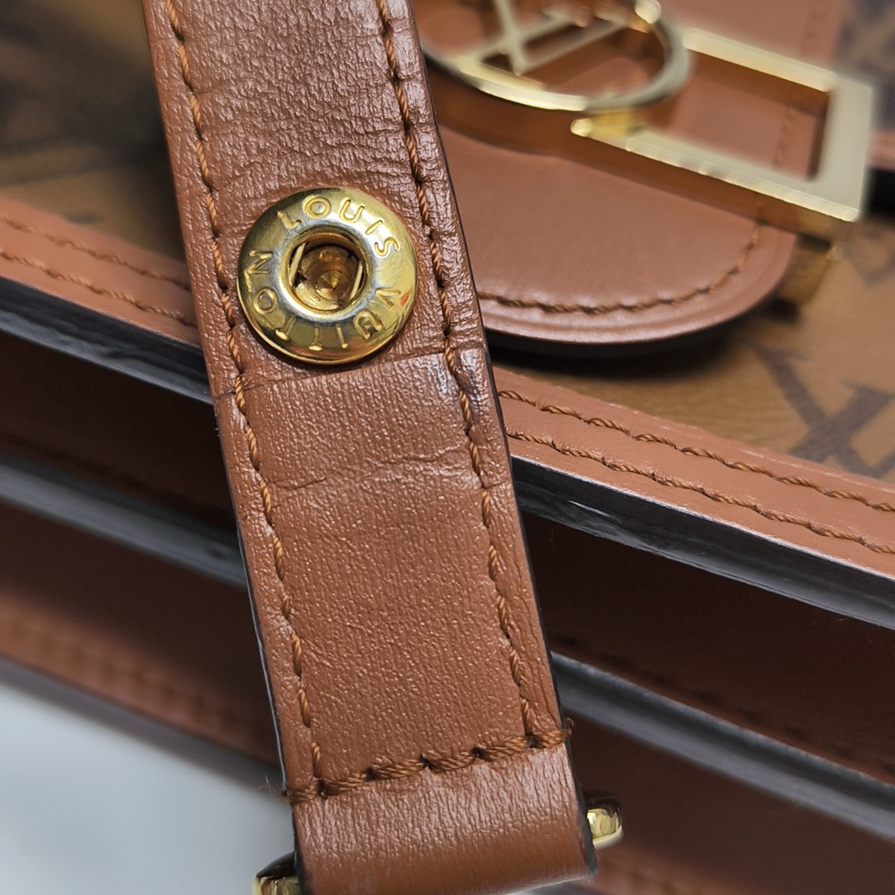 DAUPHINE Mini Monogram Coated Canvas Brown