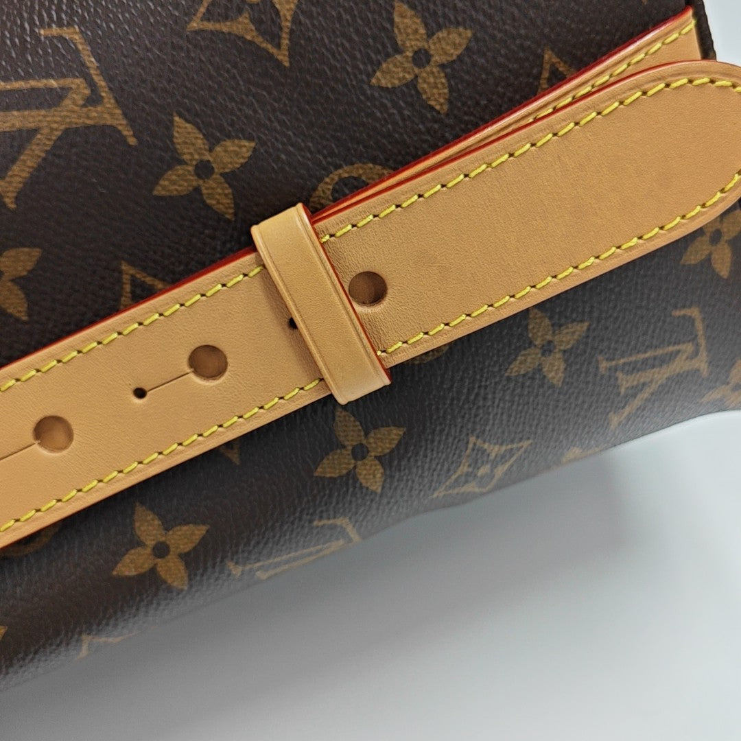 ALL IN GM Monogram Coated Canvas Brown