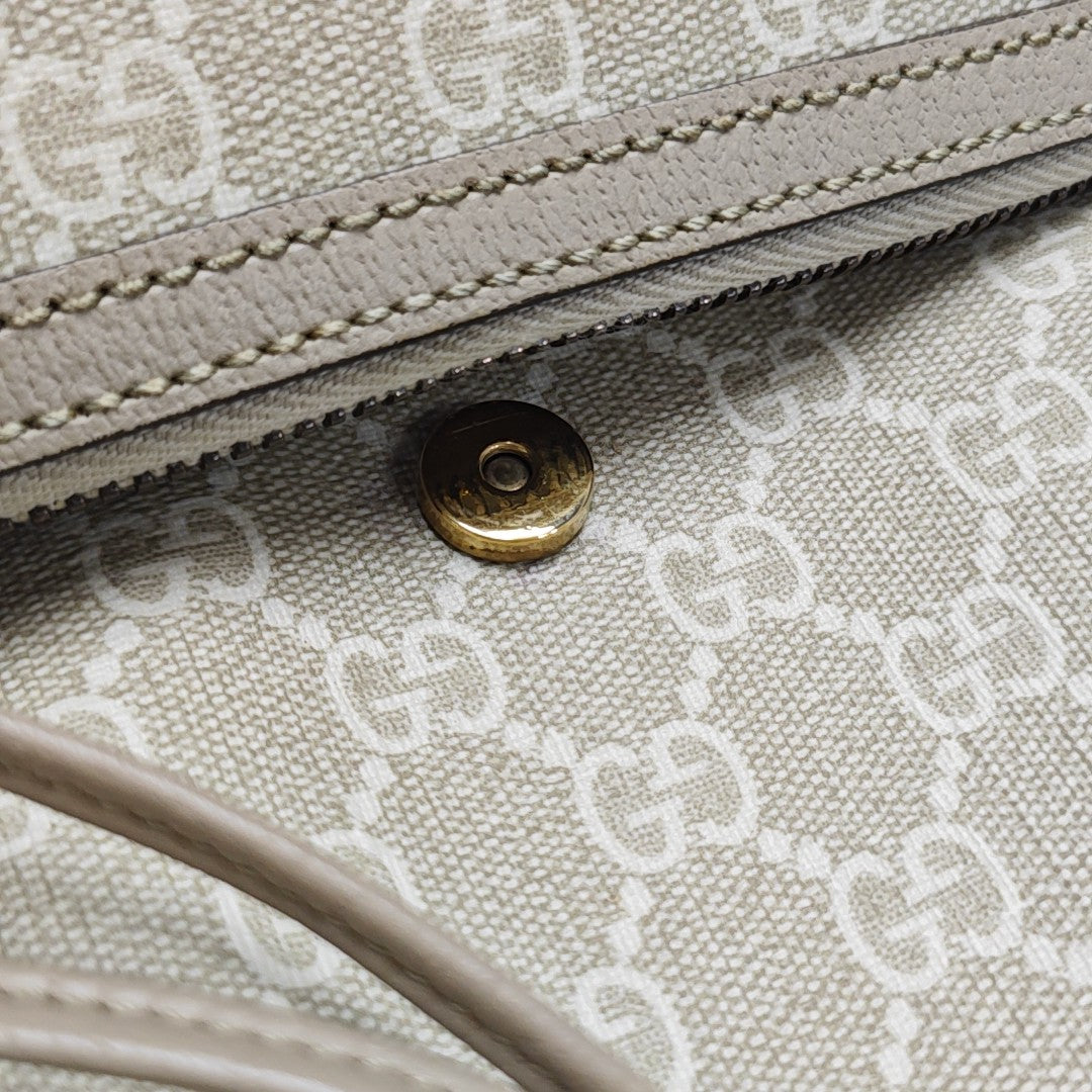 Monogram Coated Canvas Backpack Beige