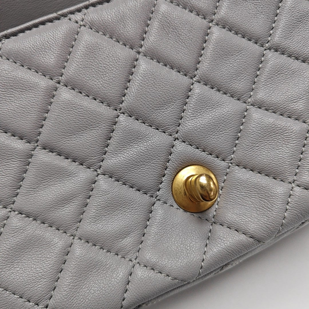 CLASSIC FLAP Mini Quilted Lambskin Gray