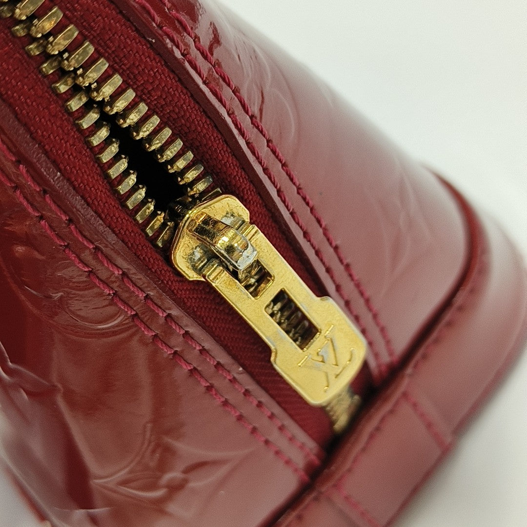 ALMA BB Monogram Patent Leather Red