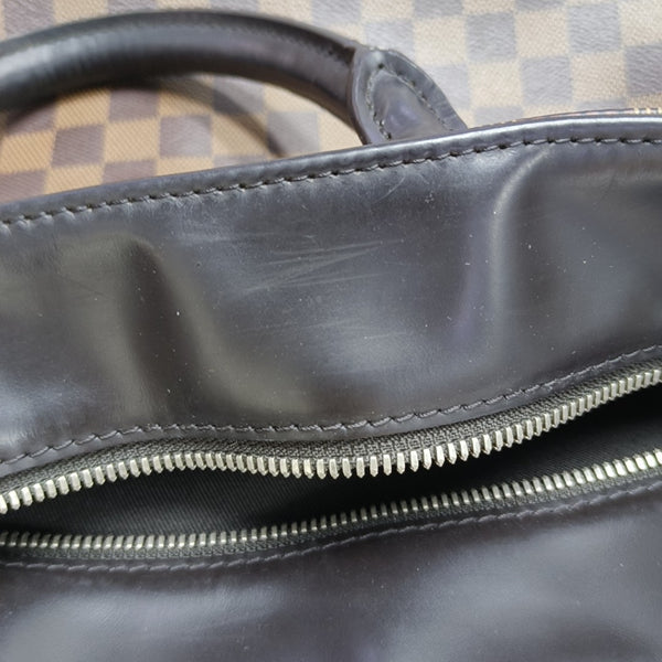 Damier Ebene Coated Canvas Tote Bag Brown
