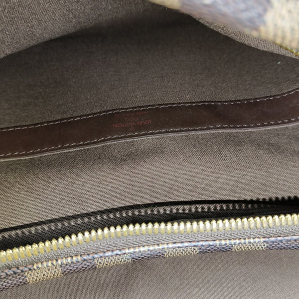 NAVIGLIO Damier Ebene Coated Canvas Brown