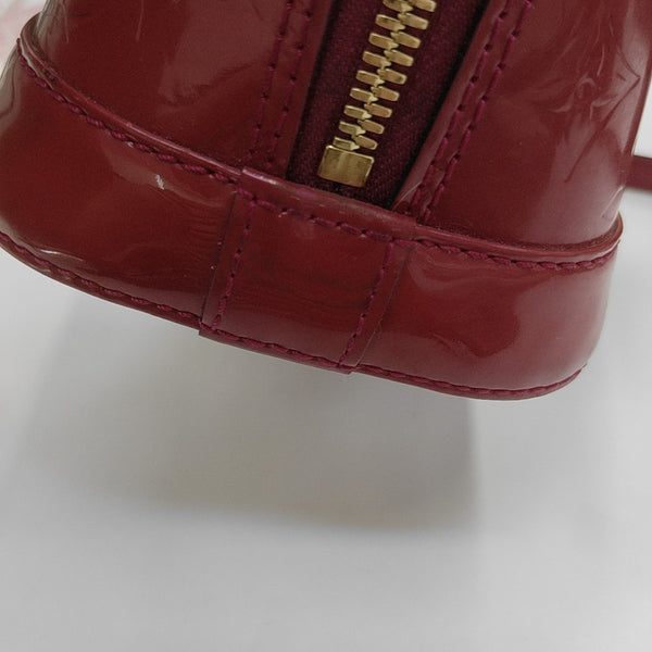 ALMA BB Monogram Patent Leather Red