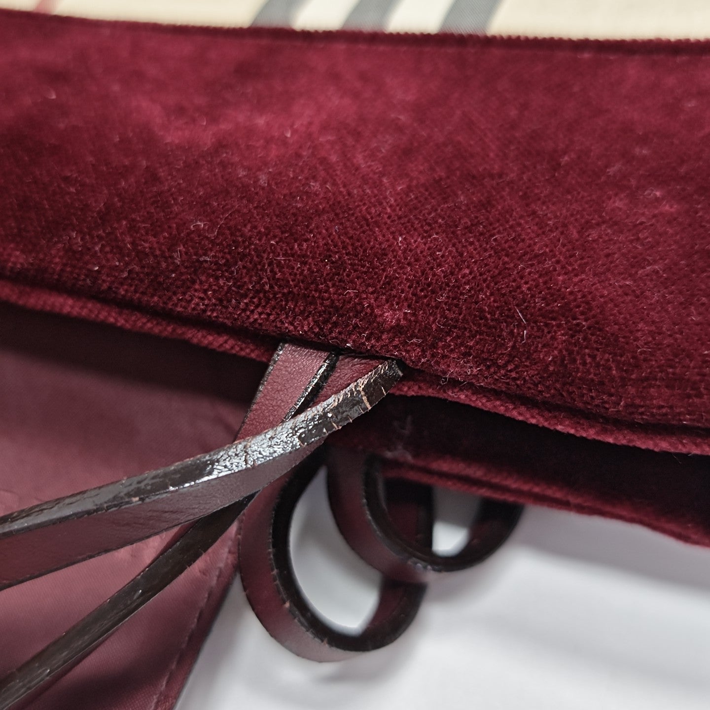 Nylon Top Handle Bag Beige