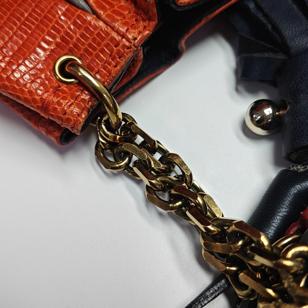 Calfskin Shoulder Bag Orange