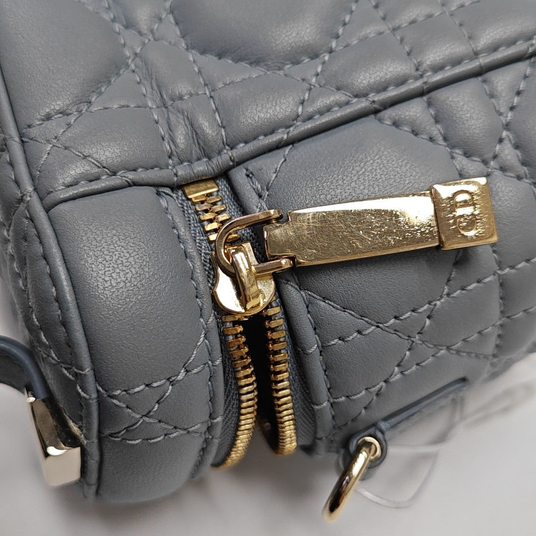Vanity Lady Dior Cannage Calfskin Blue