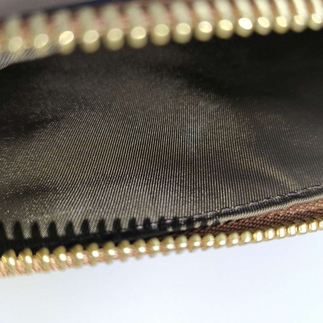 Coated Canvas Clutch Black