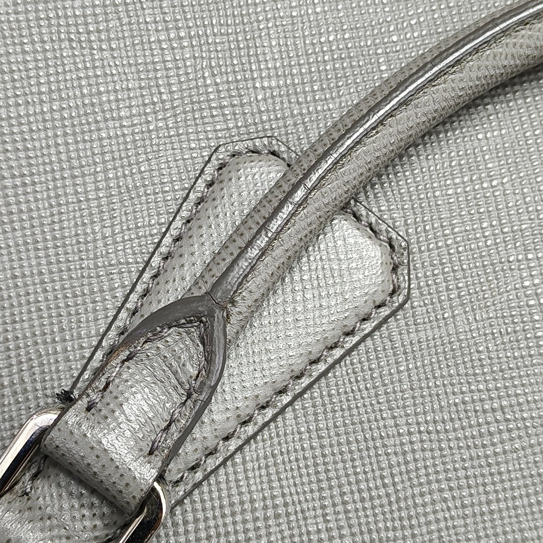 Galleria Large Saffiano Calfskin Gray