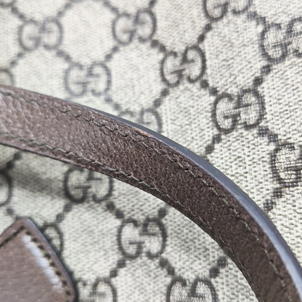 Ophidia Medium Monogram Coated Canvas Beige