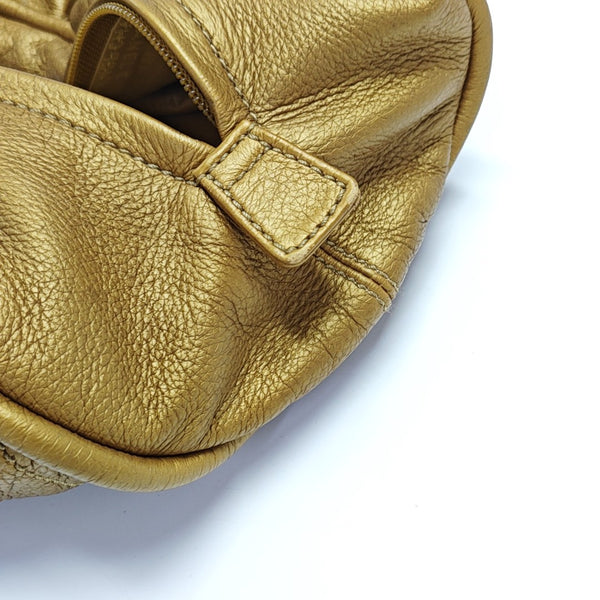 Quilted Deer Leather Gold