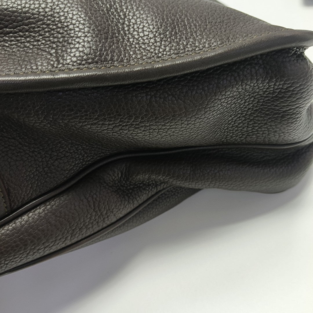 Calfskin Shoulder Bag Brown