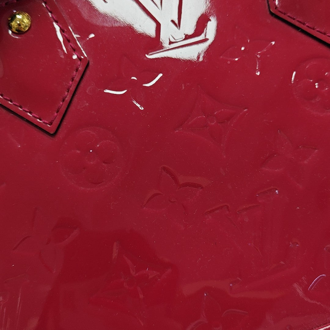 ALMA BB Monogram Patent Leather Red