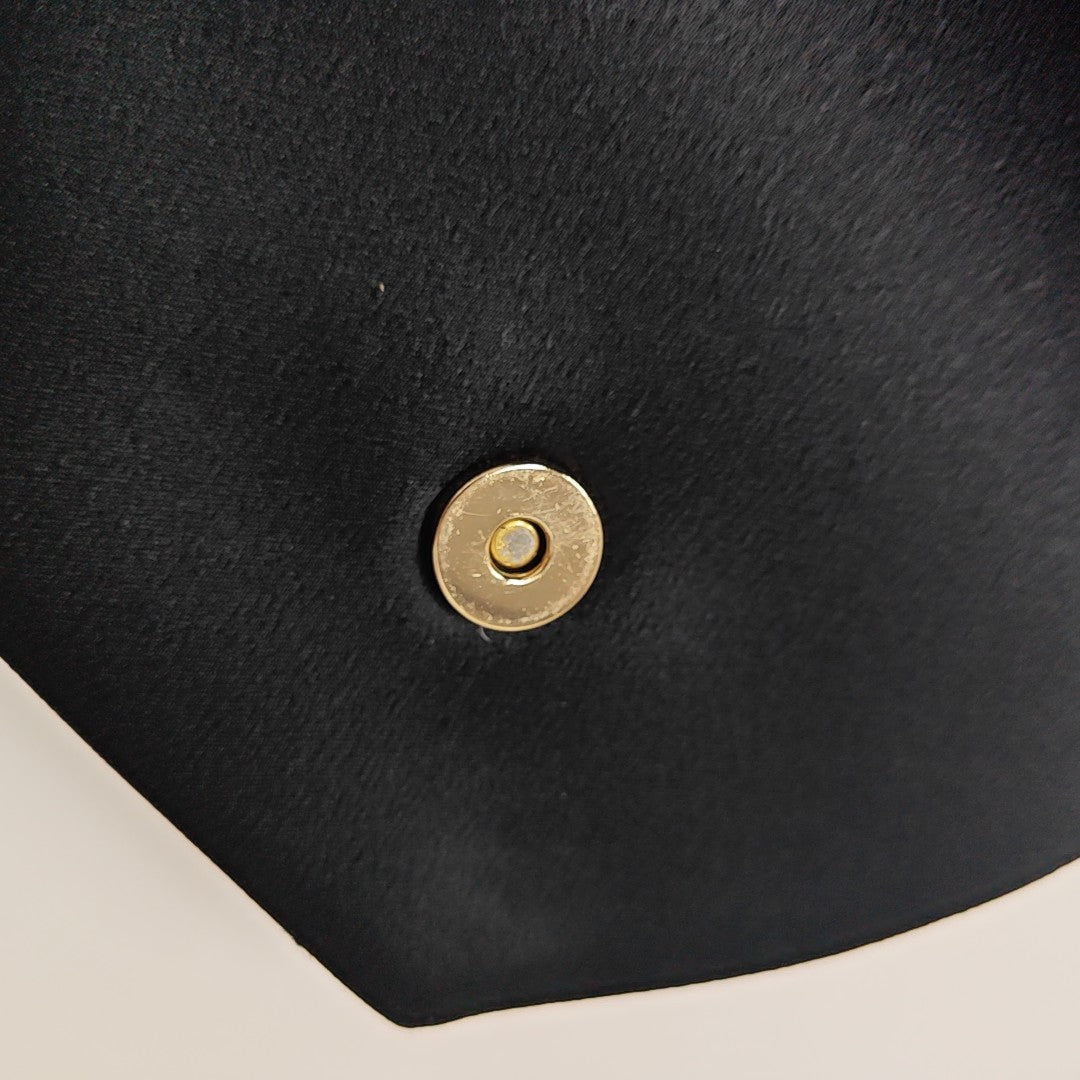 Silk Satin Shoulder Bag Black