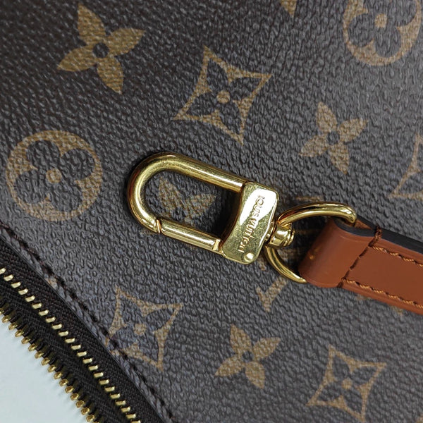 LOOP HOBO Monogram Coated Canvas Brown