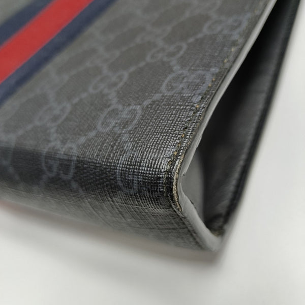 GG Supreme Monogram Coated Canvas Gray