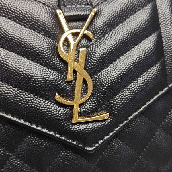 MONOGRAM Medium Chevron Calfskin Black