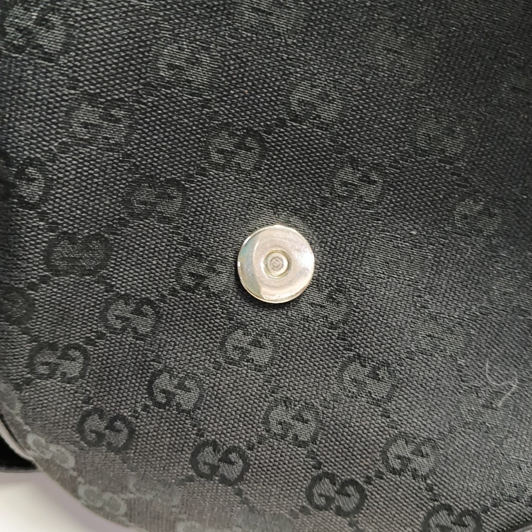 Monogram Canvas Shoulder Bag Black