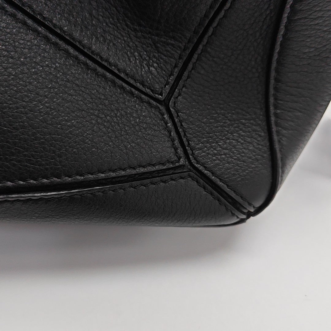 Puzzle Edge Small Calfskin Black