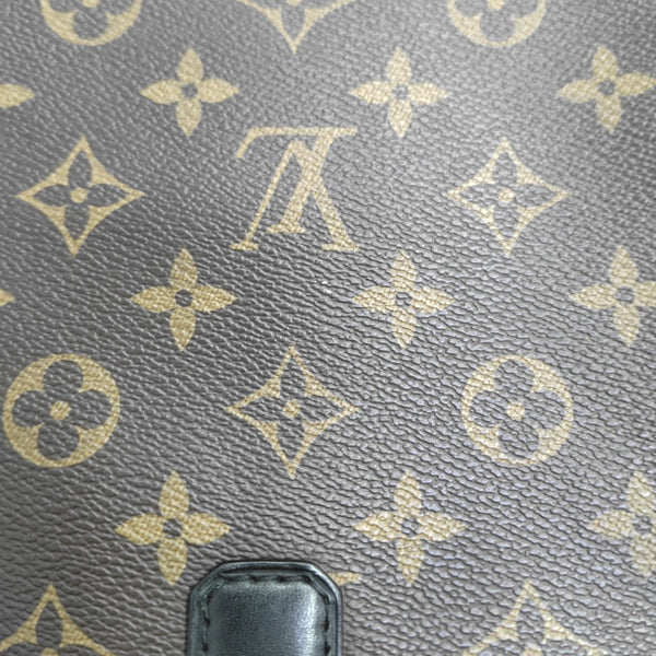 KITAN Monogram Coated Canvas Brown
