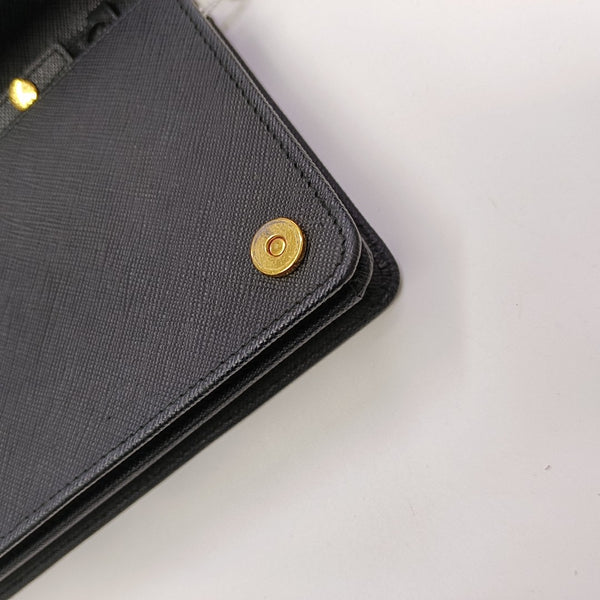 Saffiano Calfskin Shoulder Bag Black