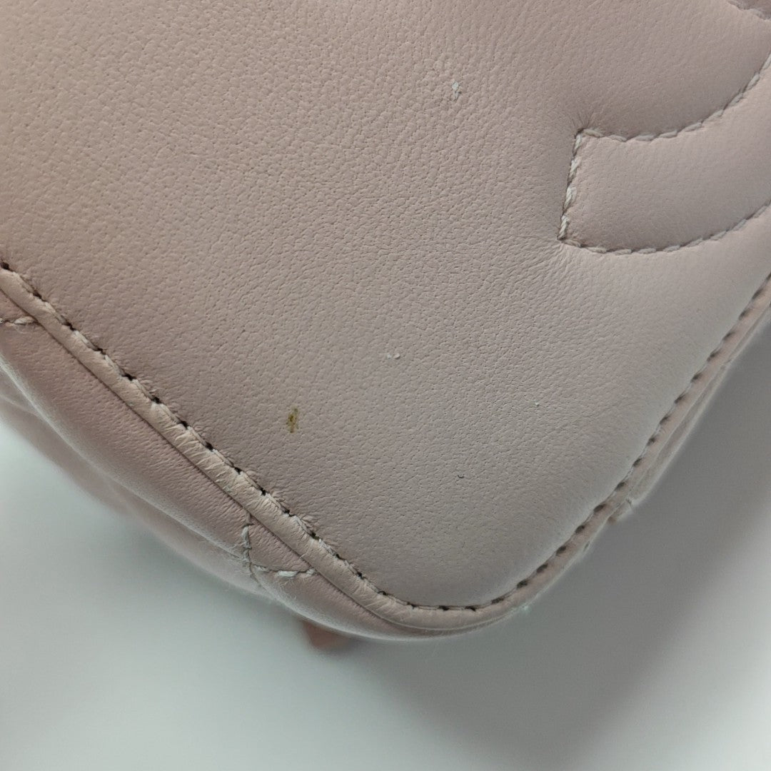VANITY CASE Small Quilted Lambskin Pink
