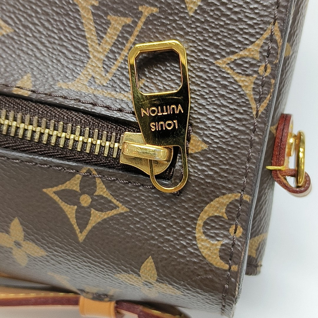 MÉTIS MM Monogram Coated Canvas Brown