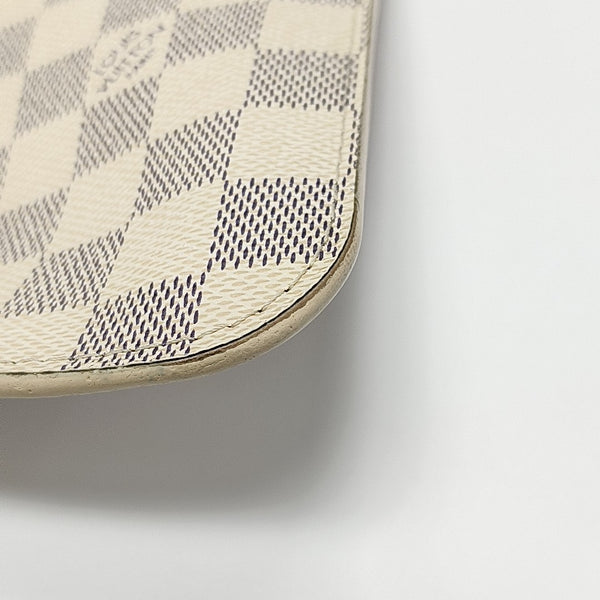 Damier Azur Coated Canvas Clutch White